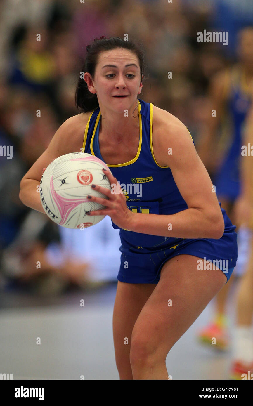 Netball - SuperLeague - Team Bath v Manchester Thunder - Bath Sports Training Village. Rachel Shaw de Team Bath Banque D'Images