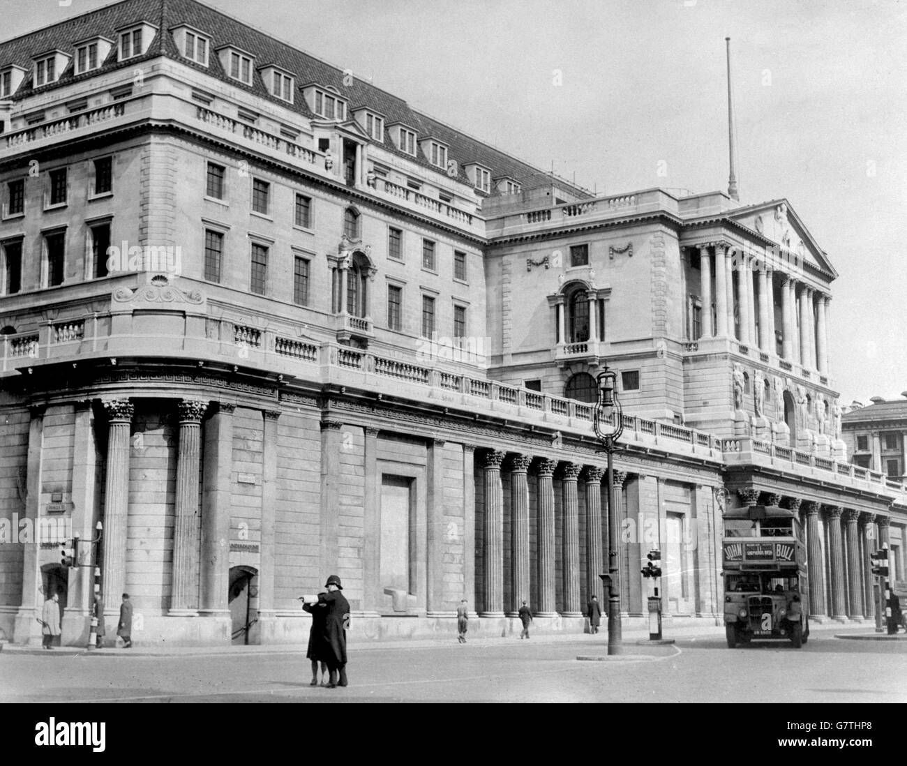 Bâtiments et monuments - la Banque d'Angleterre - Londres. The Bank of England, Threadneedle Street, Londres. Banque D'Images