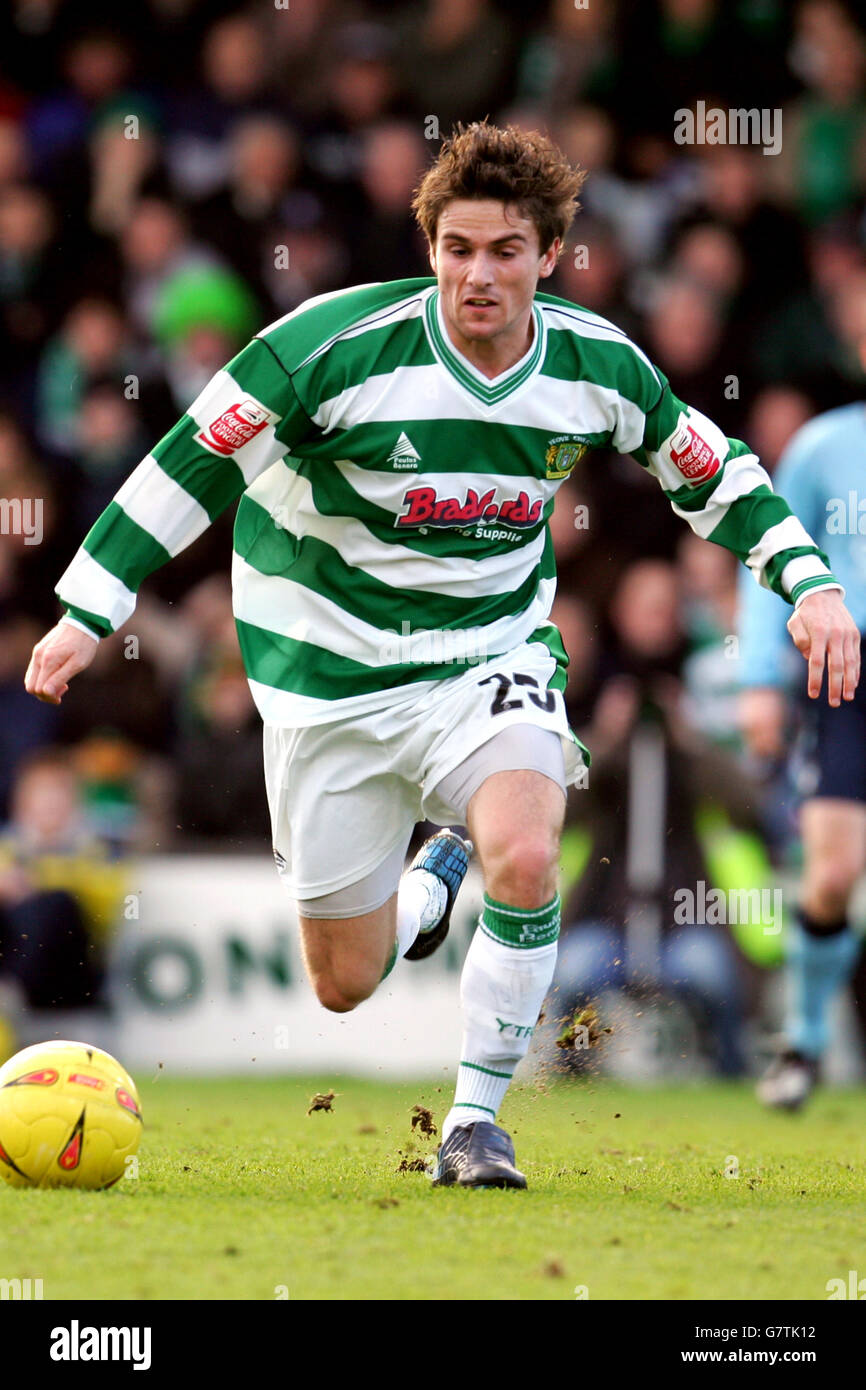 Football - Coca-Cola football League 2 - Yeovil Town / Bristol Rovers - Huish Park. Arron Davies, ville de Yeovil Banque D'Images