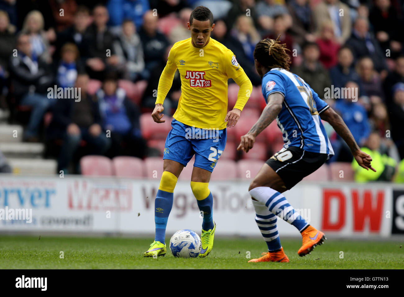 Soccer - Championnat Skybet - Wigan Athletic v Derby County - DW Stadium Banque D'Images