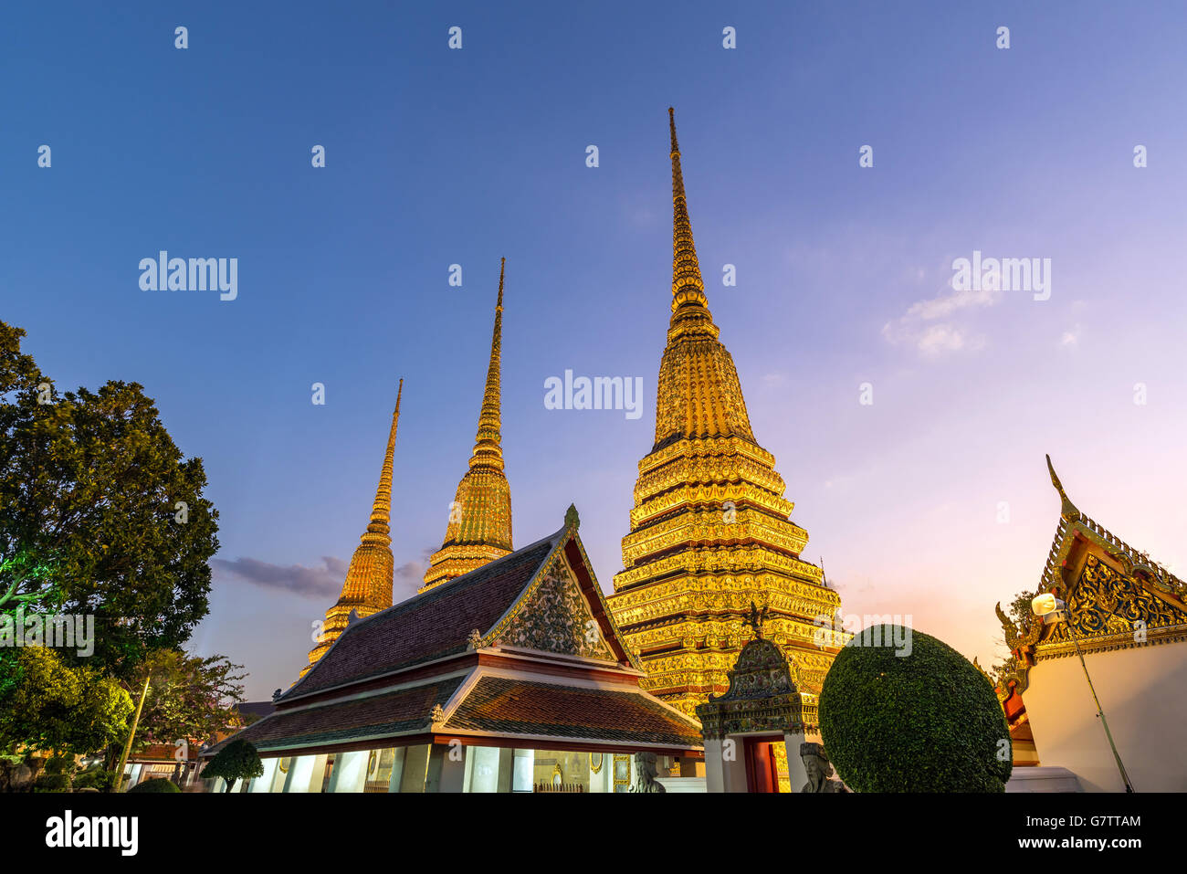Temple de Wat Pho à Bangkok, Thaïlande Banque D'Images