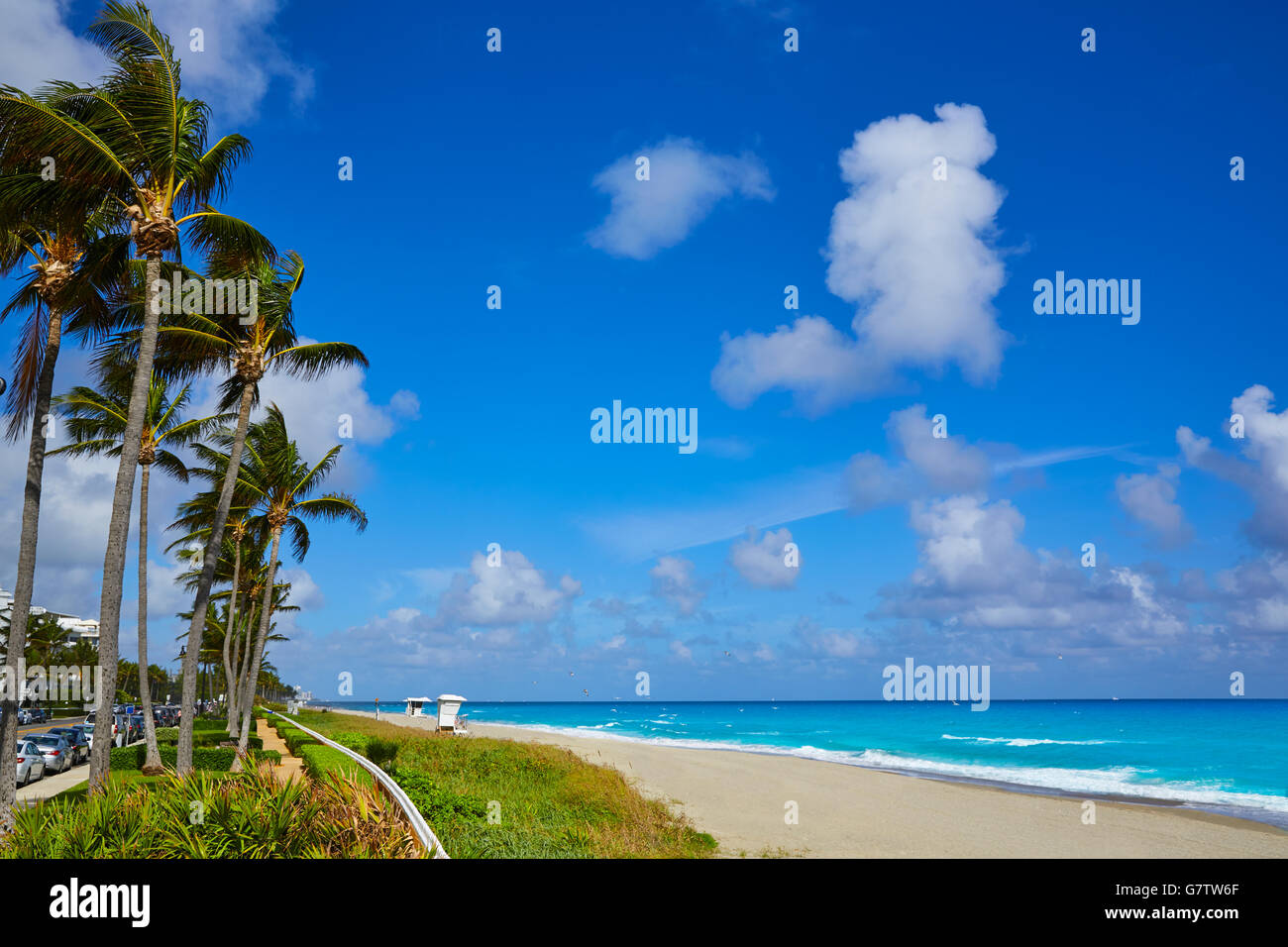 Plage de Palm Beach en Floride USA côte Banque D'Images Plage de Palm Beach en Floride USA côte Banque D'Images