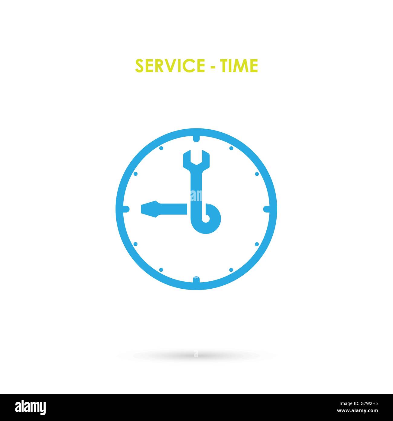 Temps d'entretien et de réparation.Réparation éléments du logo design.service de maintenance et d'ingénierie symbole créatif.Affaires et de l'industrie Illustration de Vecteur