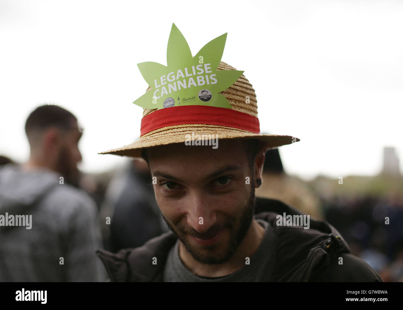 Un événement pro-cannabis '420 Celebration' organisé par NORML-UK, un groupe cherchant à réformer les lois britanniques sur le cannabis - au Speakers Corner à Hyde Park, dans le centre de Londres. Banque D'Images