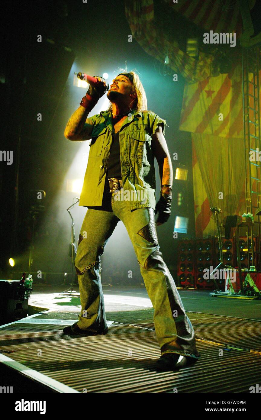 Motley Clue - Madison Square Garden. Chanteur Vince Neil. Banque D'Images