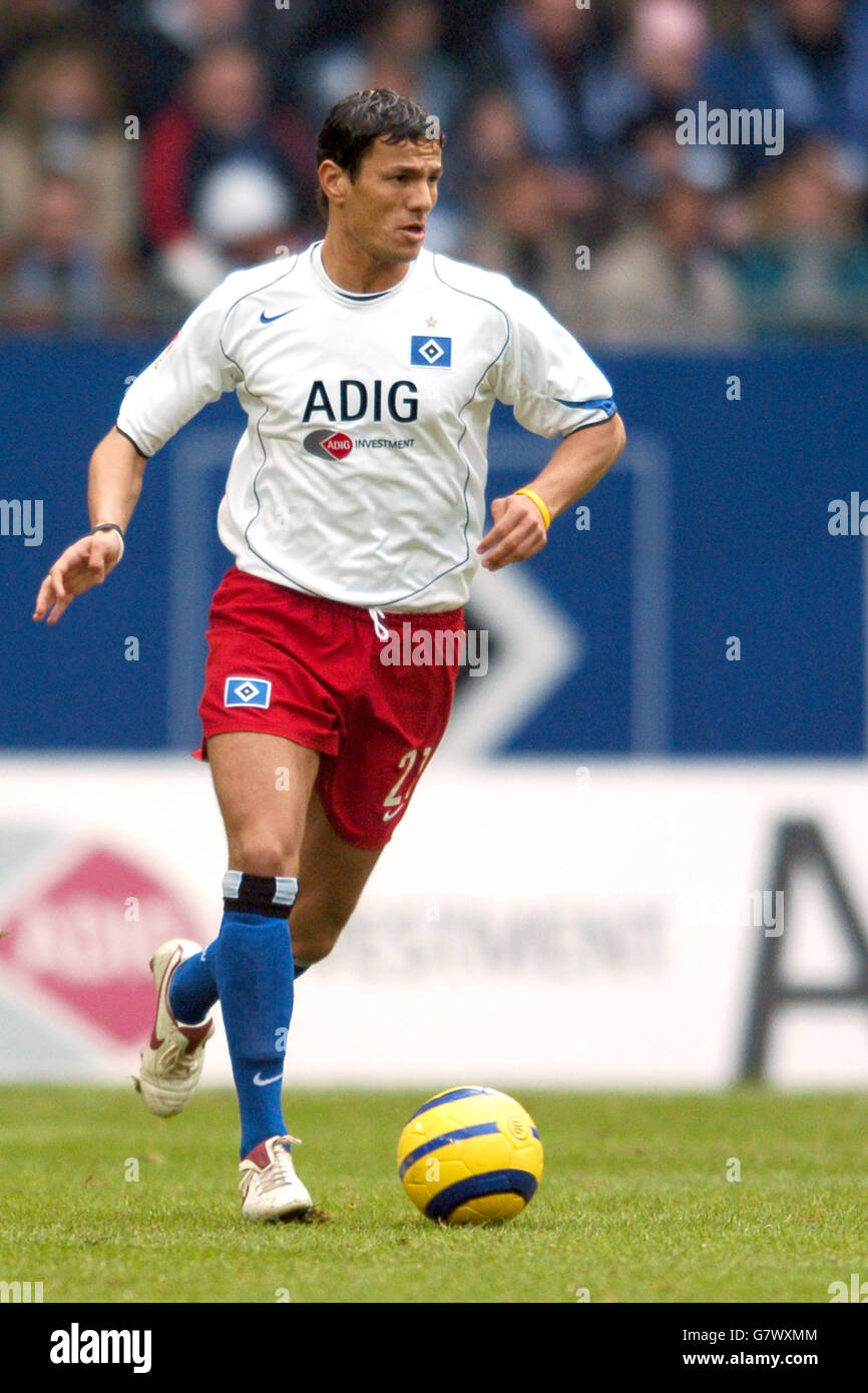 Football - Allemand Bundesliga - Hambourg / Kaiserslautern - AOL Arena. Khalid Boulahrouz, Hambourg Banque D'Images