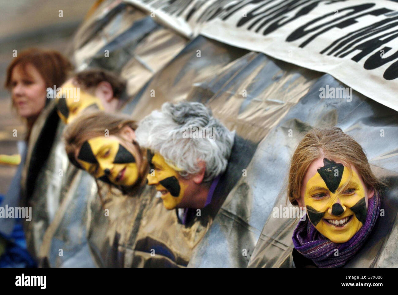 Protestation Trident Banque D'Images