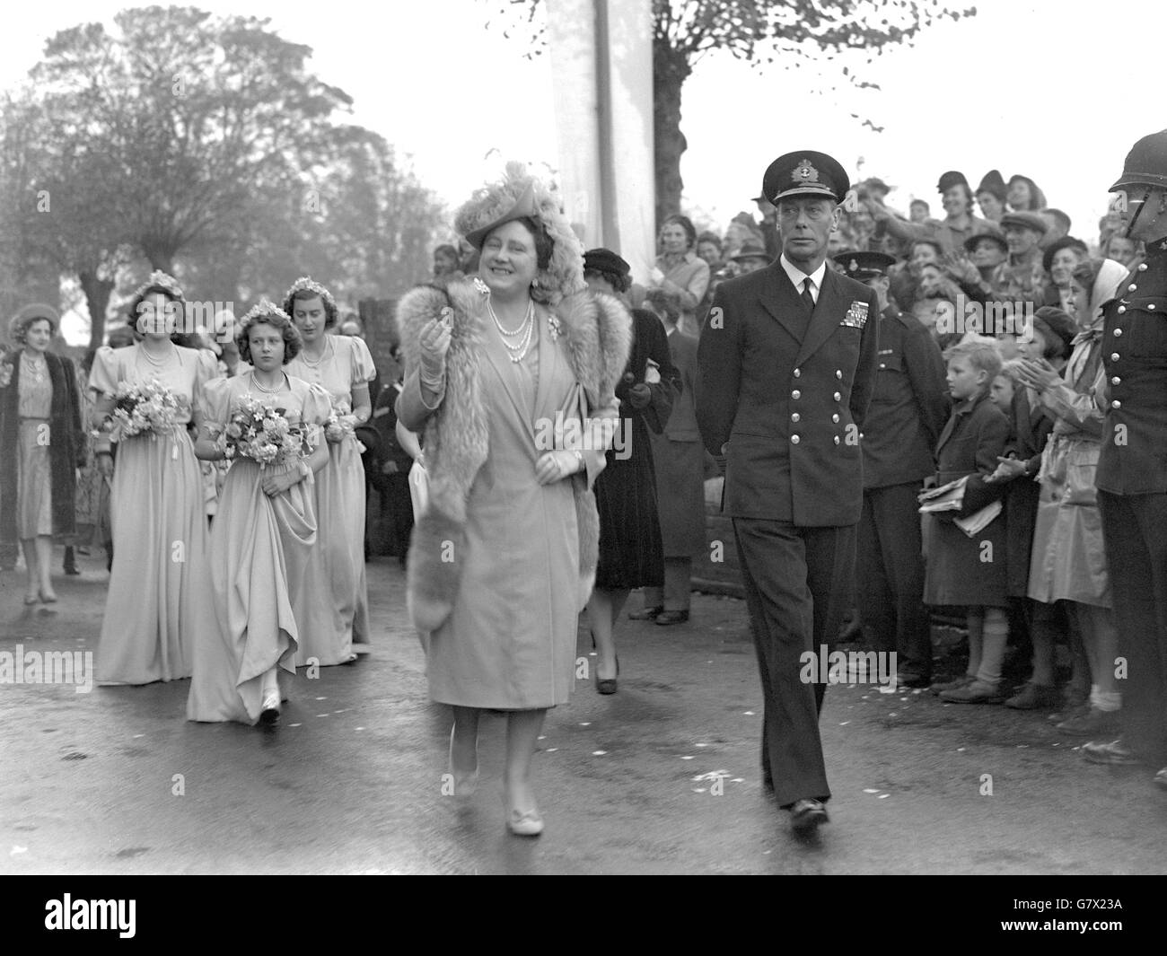 Image - L'honorable Patricia Mountbatten et Lord Brabourne mariage - l'abbaye de Romsey Banque D'Images