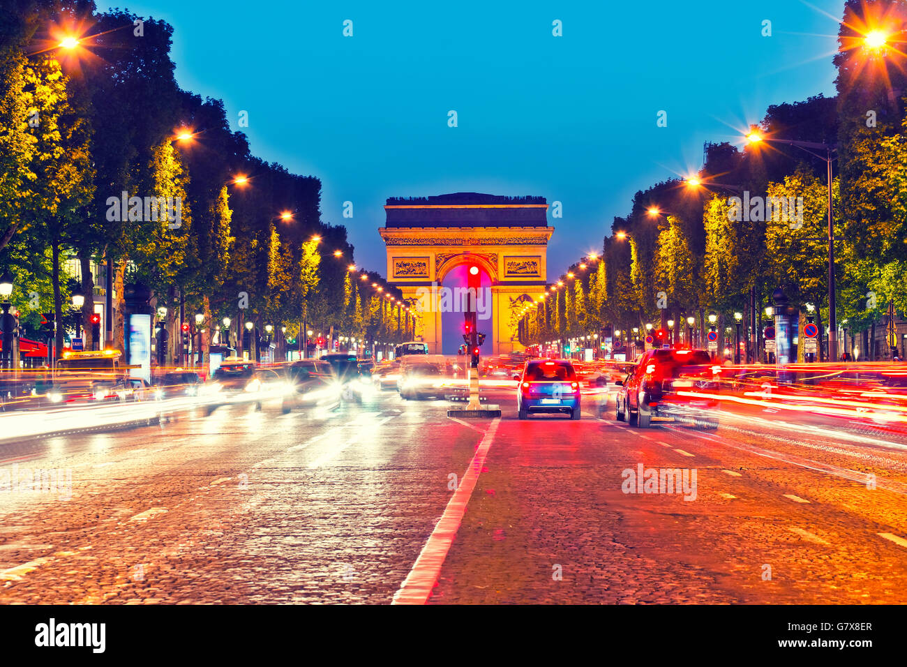 L'Arc de Triomphe, Paris Banque D'Images