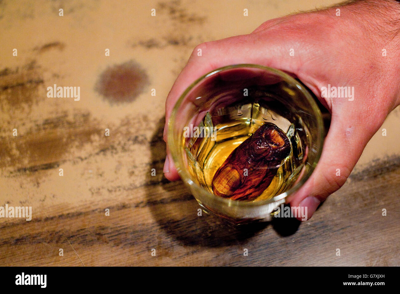 Un des freins sectionnés utilisés dans le centre-ville célèbre ourtoe «' cocktail - une tradition de Dawson City. Banque D'Images