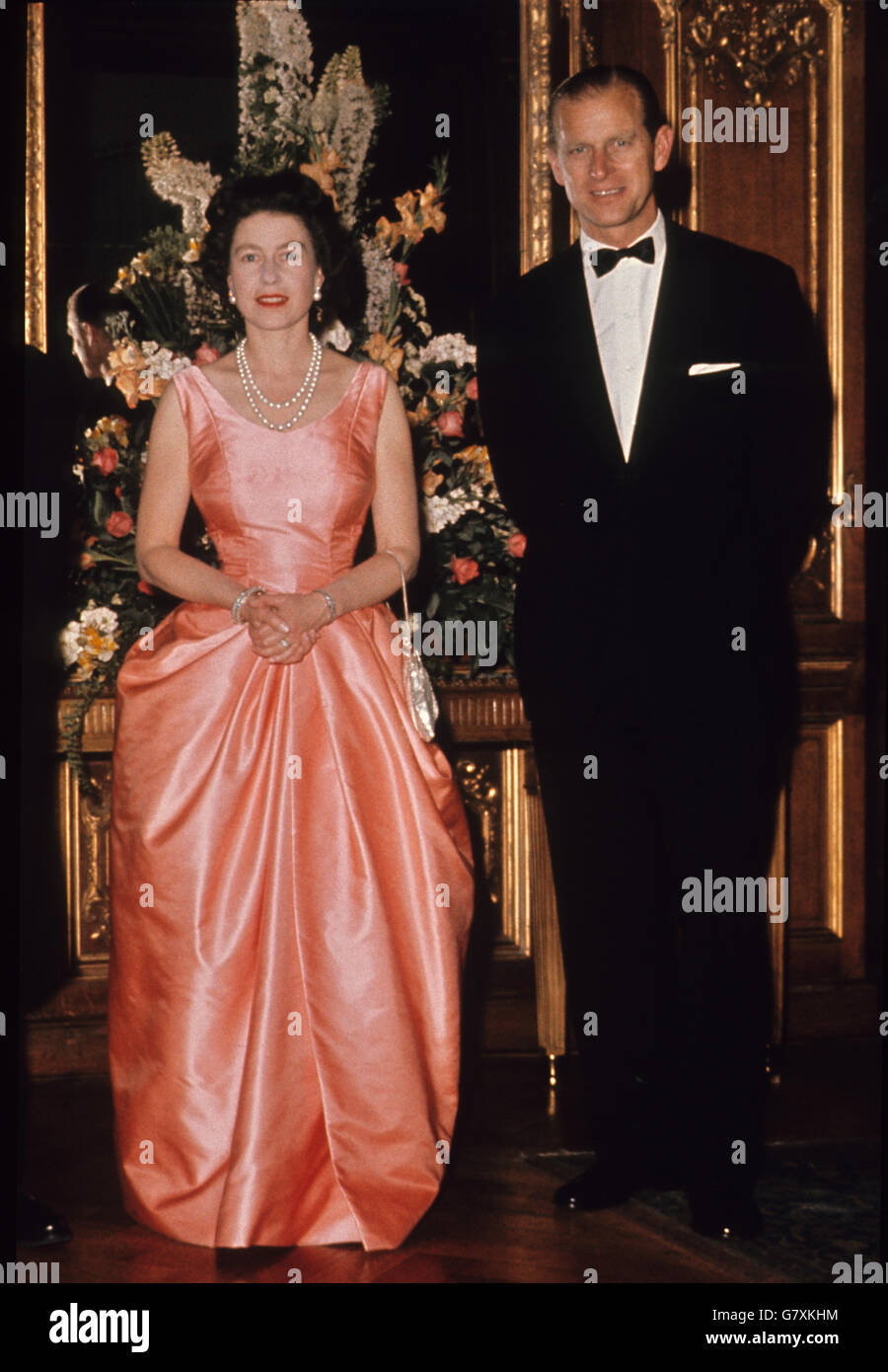 La Reine et le duc d'Édimbourg photographiés à Londres. Banque D'Images