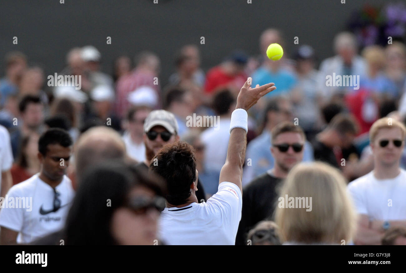 Wimbledon, Londres, Royaume-Uni. 27 Juin, 2016. Tennis profils têtes de Wimbledon, Londres UK Vues autour du motif profils têtes durant les championnats : Leo Crédit photos sports Mason/Alamy Live News Banque D'Images