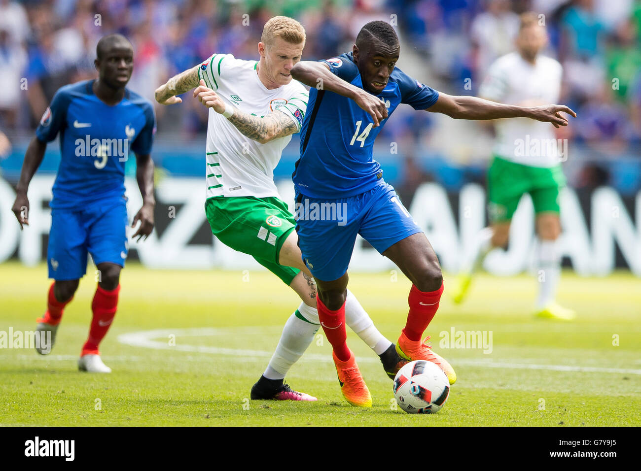 Lyon, France. 26 Juin, 2016. UEFA EURO 2016 de football, 16. La France et la République d'Irlande. Blaise Matuidi (Fra) © Plus Sport Action/Alamy Live News Banque D'Images