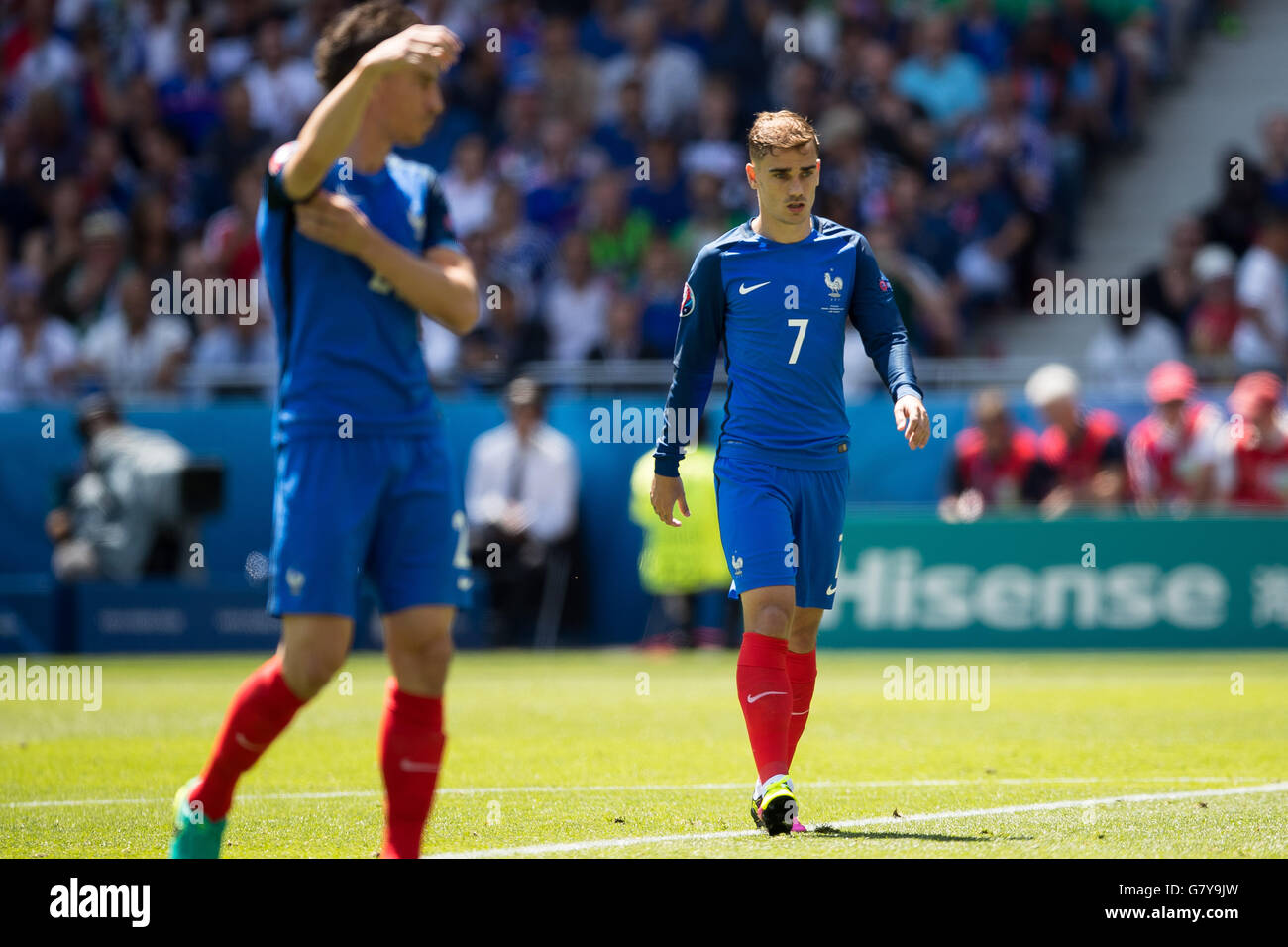 Lyon, France. 26 Juin, 2016. UEFA EURO 2016 de football, 16. La France et la République d'Irlande. Antoine Griezmann (Fra) © Plus Sport Action/Alamy Live News Banque D'Images