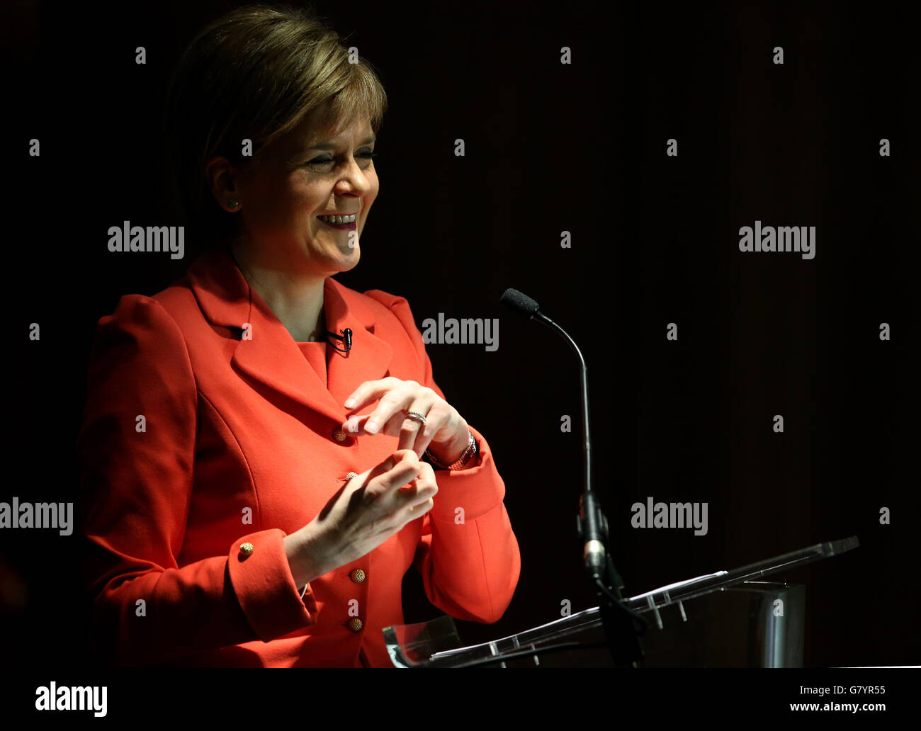 Nicola Sturgeon discours Banque D'Images