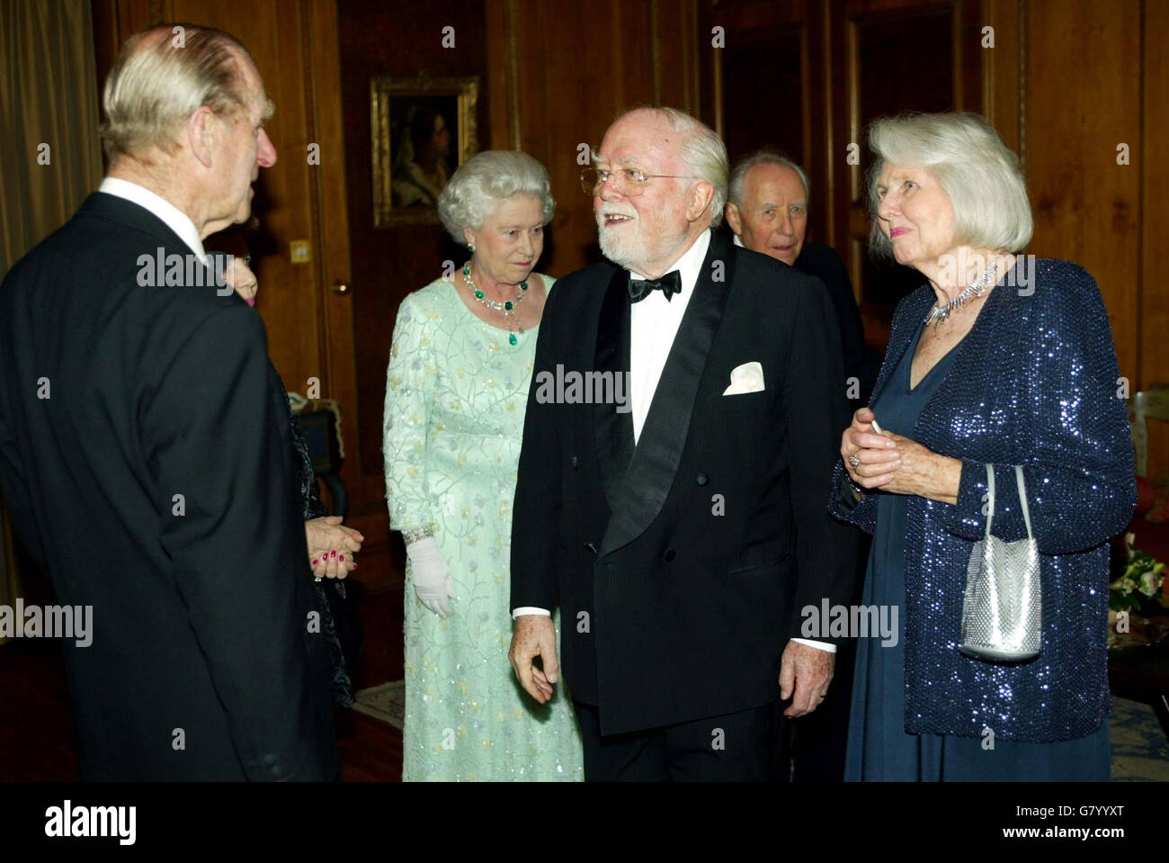 Image - La Reine et le duc d'Édimbourg à l'occasion d'un banquet à la résidence des ambassadeurs italiens - Londres Banque D'Images