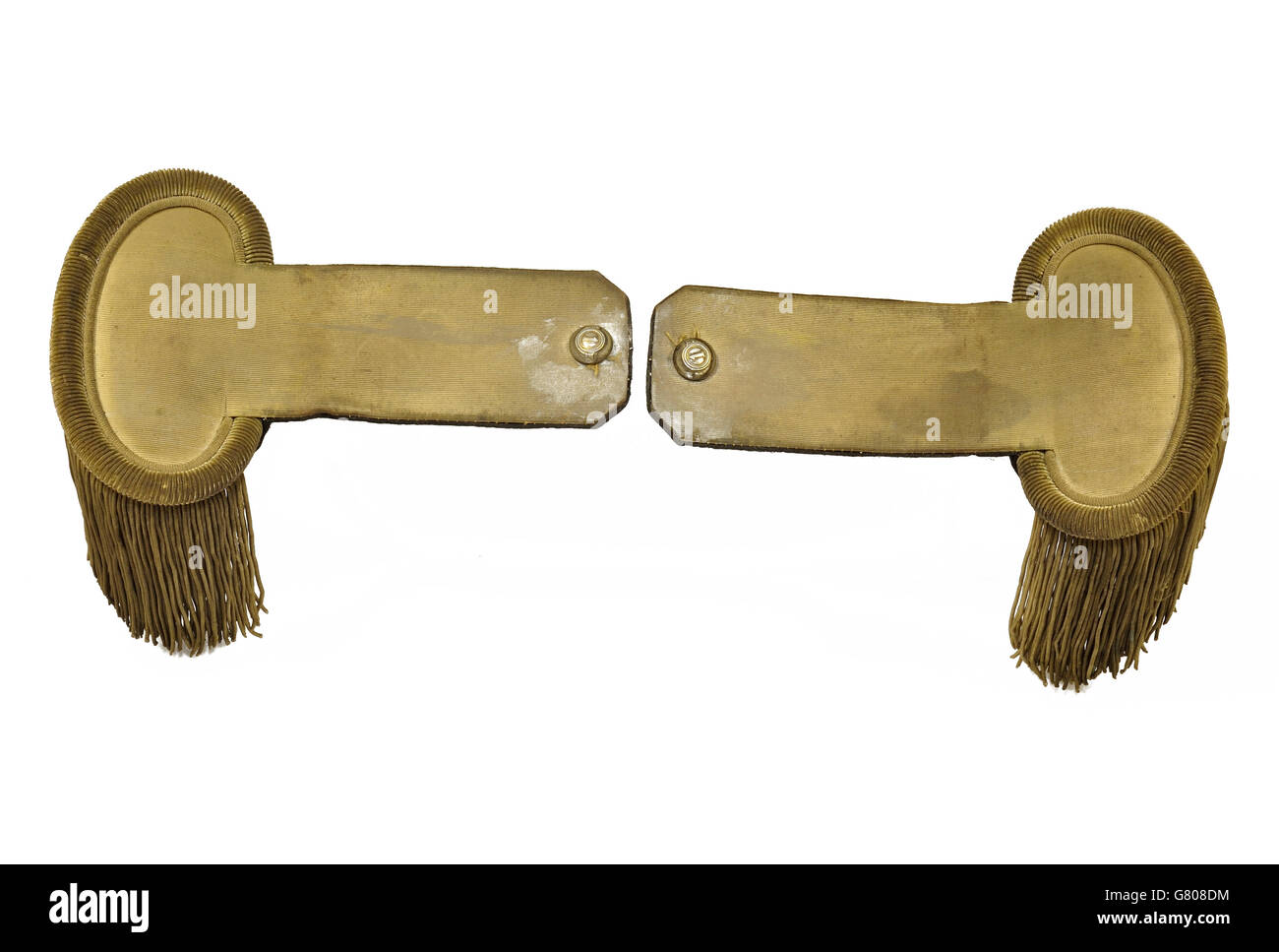 Musée historique national du capitaine d'artillerie des chasseurs à pied 1848-1850 épaulettes era du Second Empire avec des franges et des boutons Banque D'Images