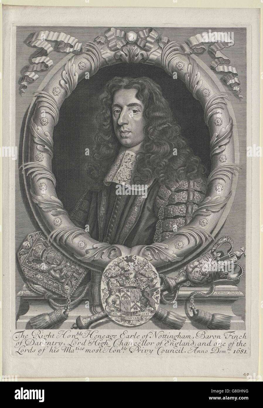 Finch, 1. Comte de Nottingham, Heneage Banque D'Images