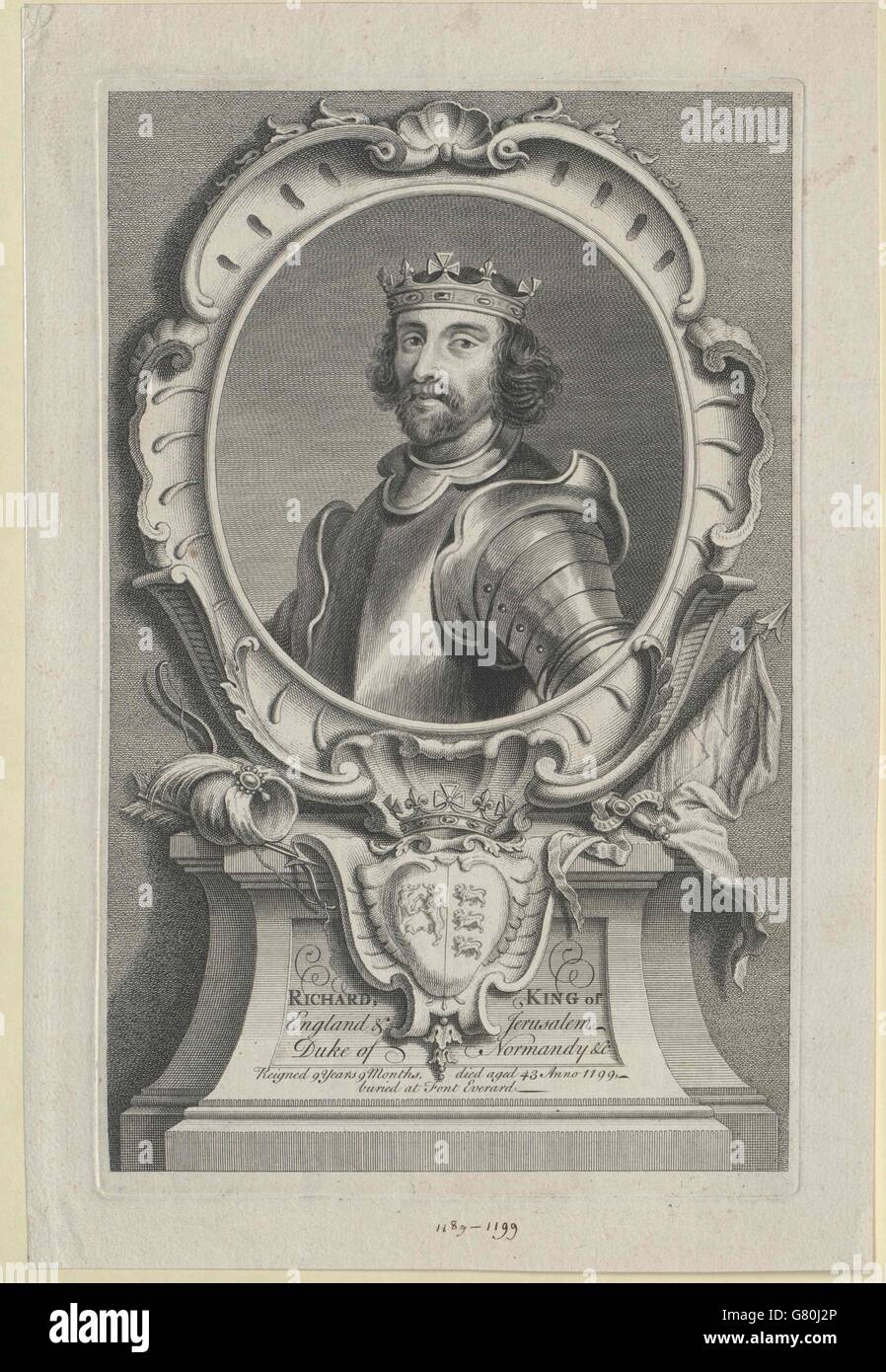 Richard I. Löwenherz, König von England Banque D'Images