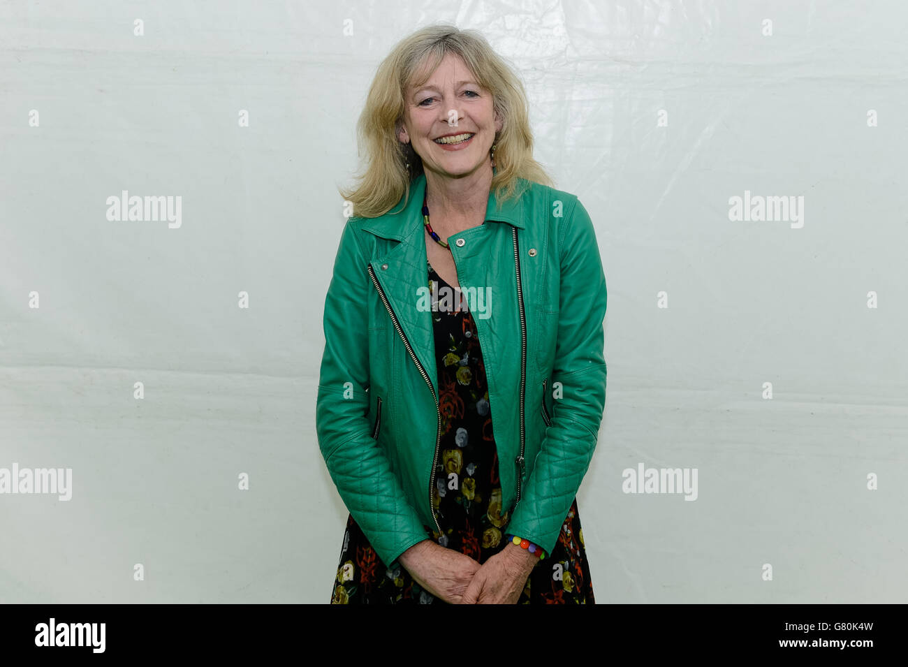 L'écrivain Deborah Moggach au Hay Festival à Powys, au pays de Galles Banque D'Images