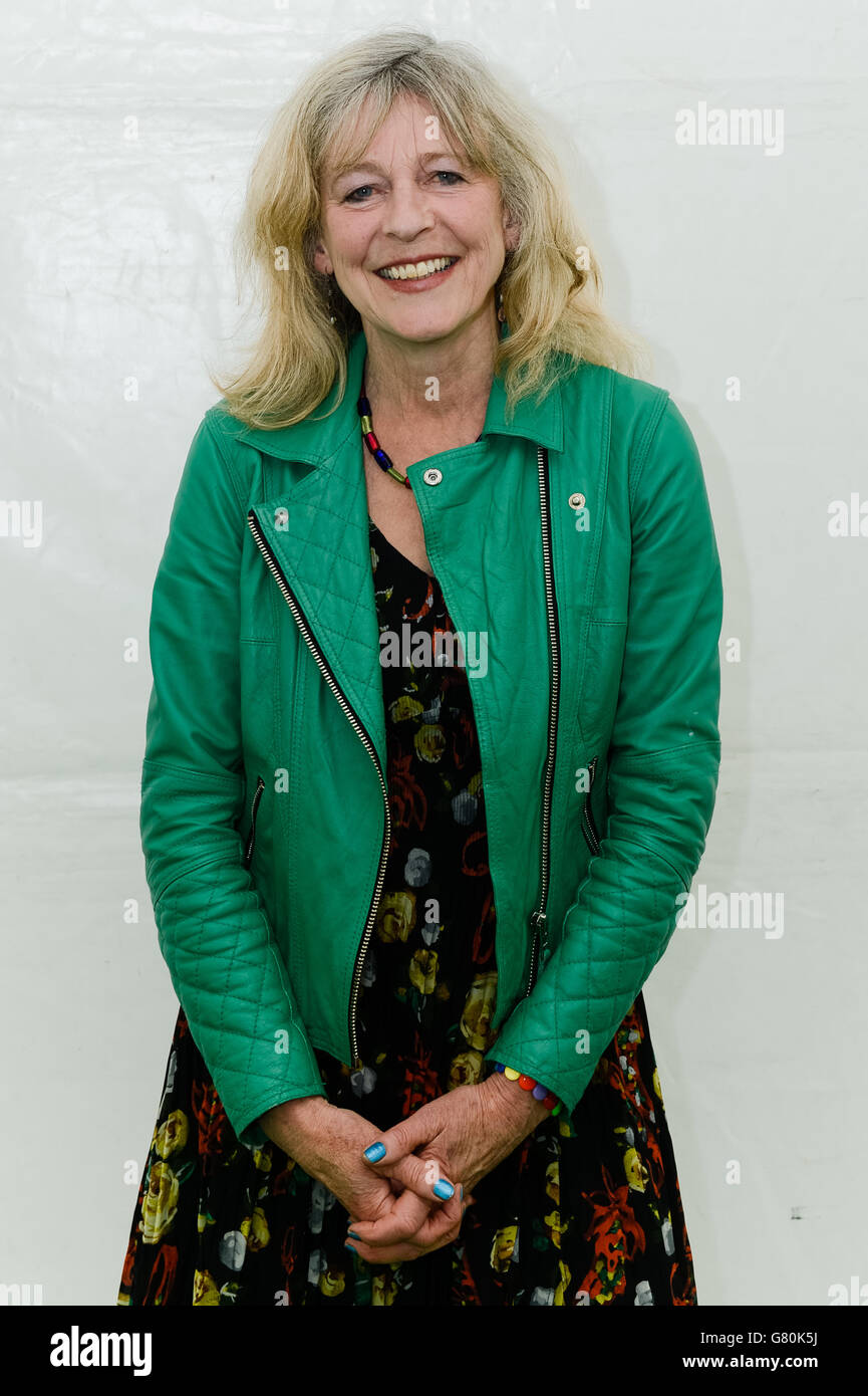 Hay Festival 2015, Hay-on-Wye. L'écrivain Deborah Moggach au Hay Festival à Powys, au pays de Galles Banque D'Images