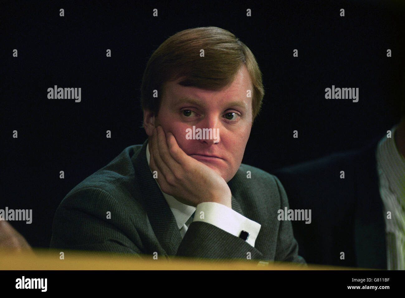 Charles Kennedy, président nouvellement élu des libéraux-démocrates, lors d'une conférence du Parti à Blackpool. Banque D'Images