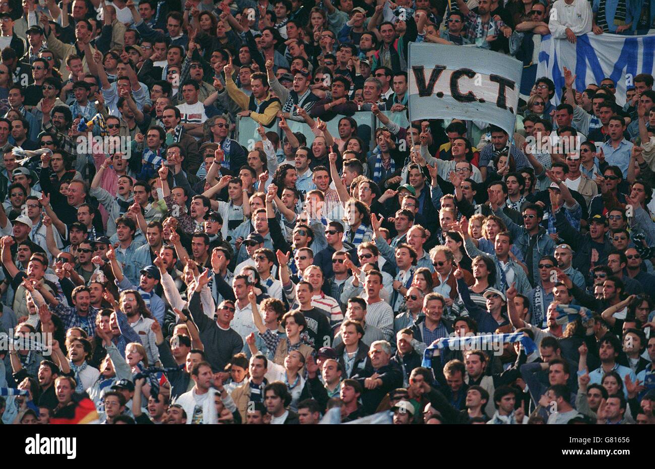 Football - Rome / Latium. Ventilateurs Lazio Banque D'Images