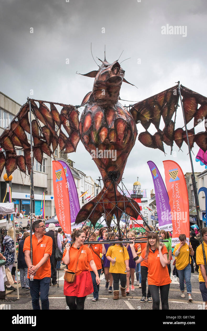 La fête du Mazey Penzance, Cornwall. Banque D'Images