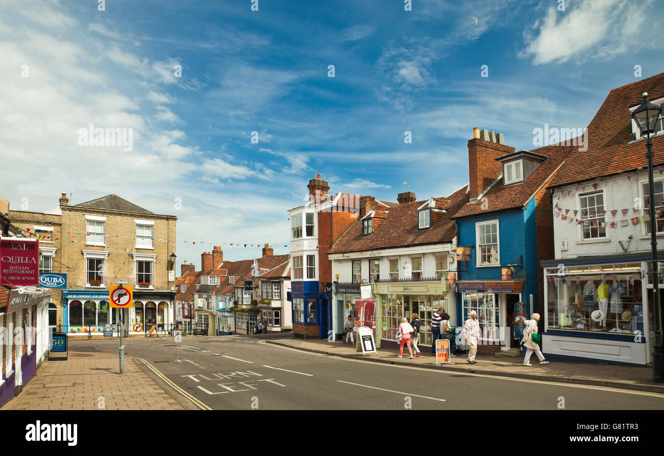 Lymington High Street. Banque D'Images