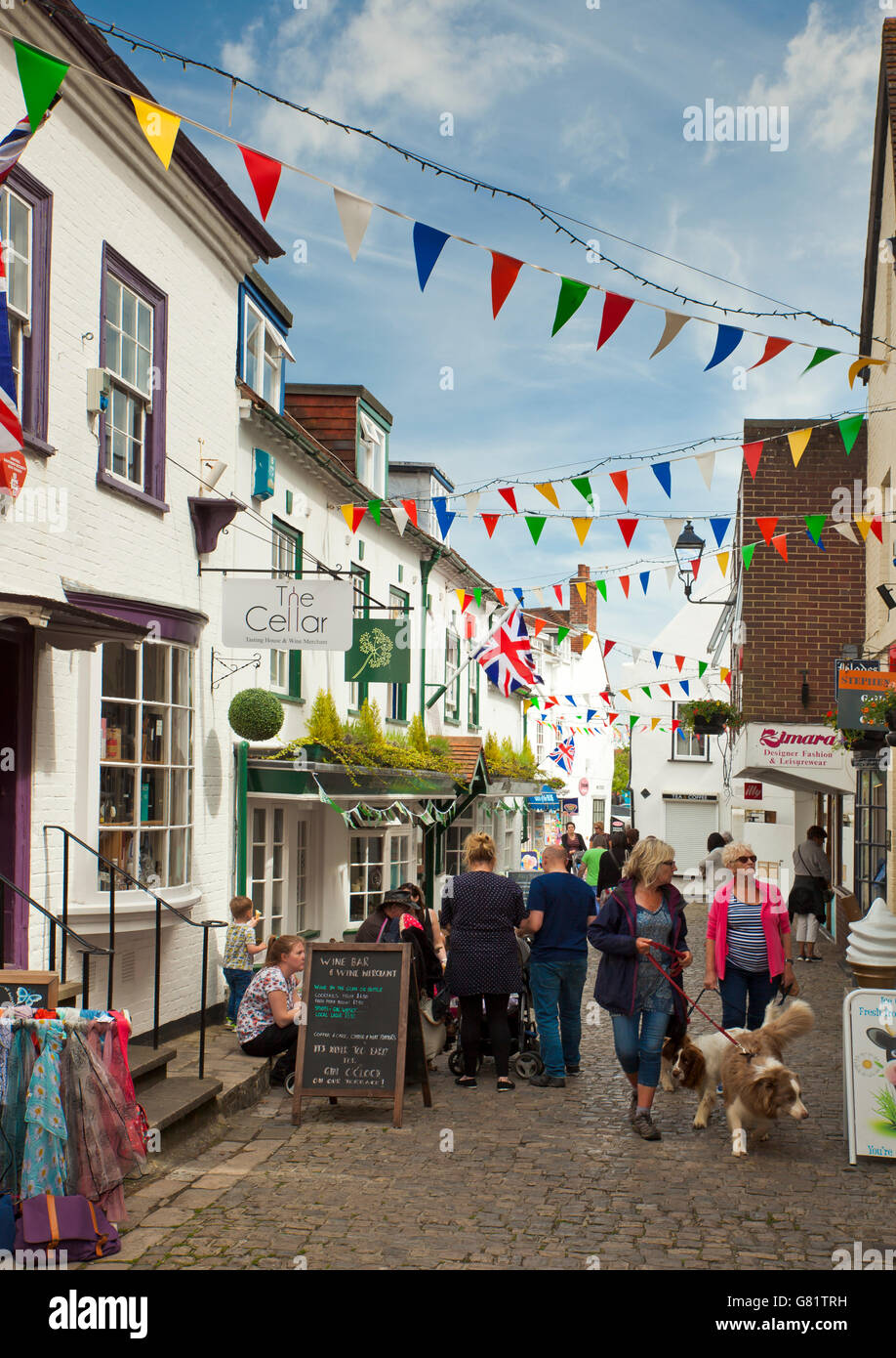 Lymington Quay Street. Banque D'Images