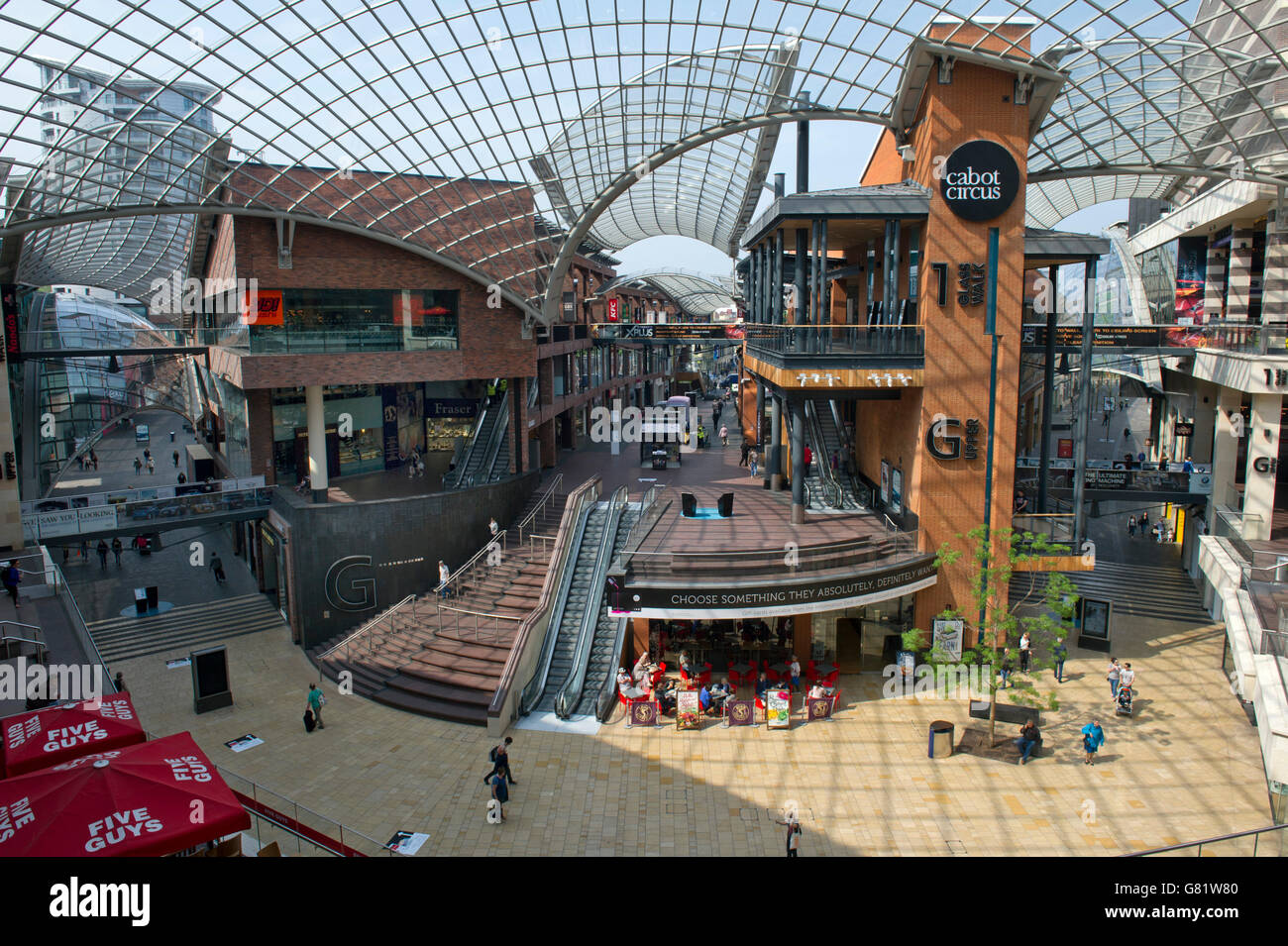 ,Cabot Circus Bristol un shopping mall dans le quartier de Broadmead. Un britannique Banque D'Images