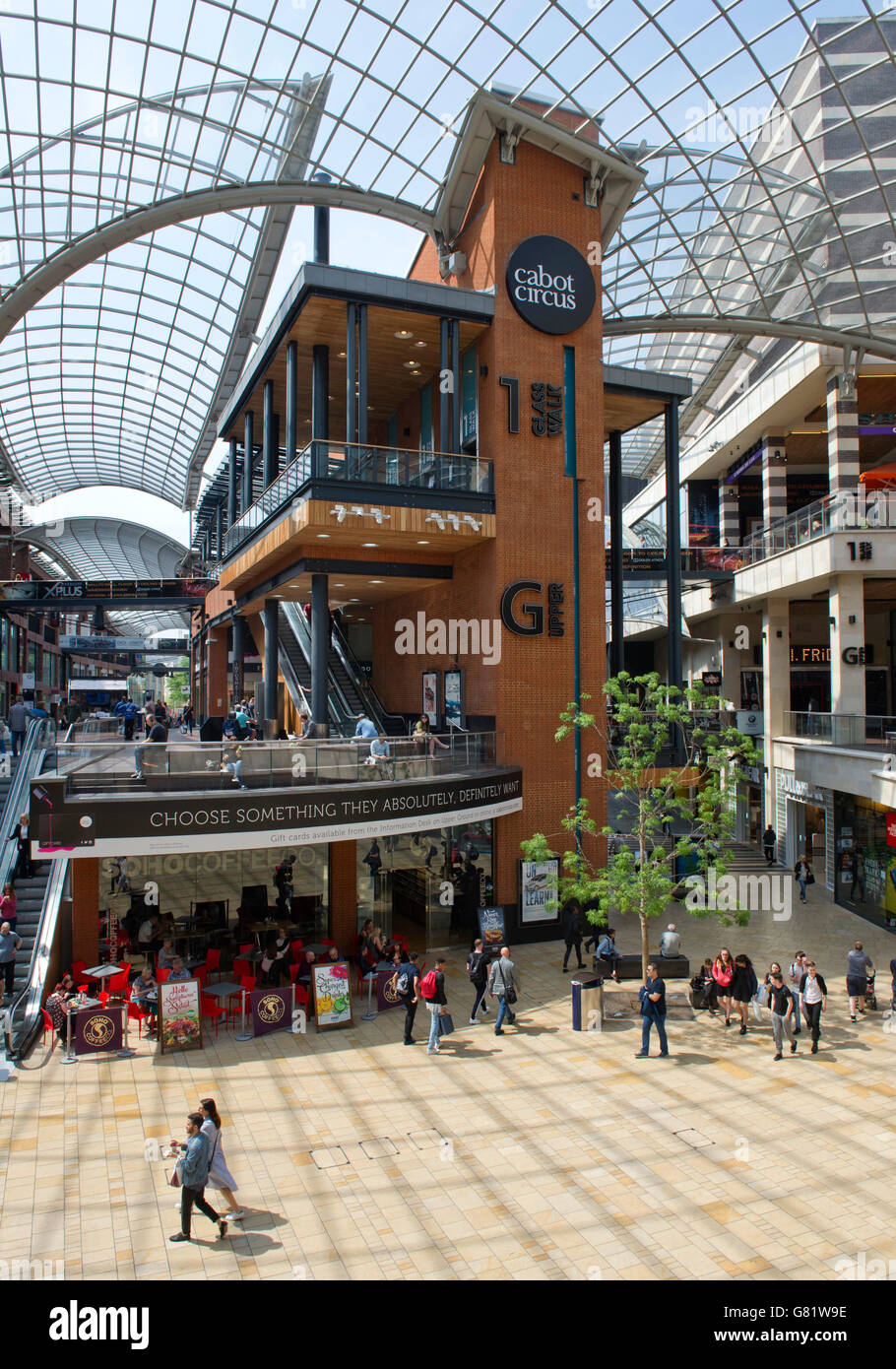 ,Cabot Circus Bristol un shopping mall dans le quartier de Broadmead. Un britannique Banque D'Images