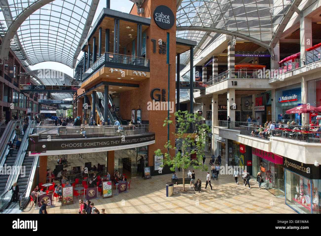 ,Cabot Circus Bristol un shopping mall dans le quartier de Broadmead. Un britannique Banque D'Images