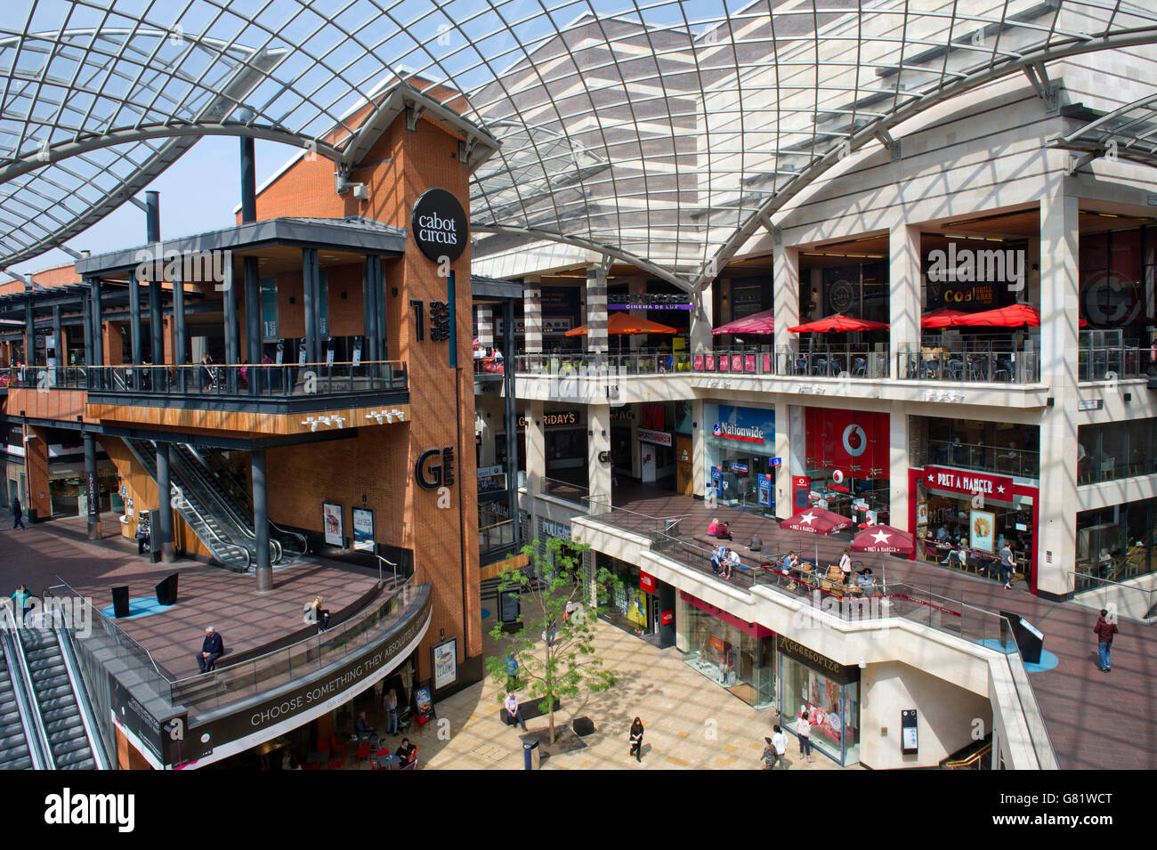 ,Cabot Circus Bristol un shopping mall dans le quartier de Broadmead. Un britannique Banque D'Images