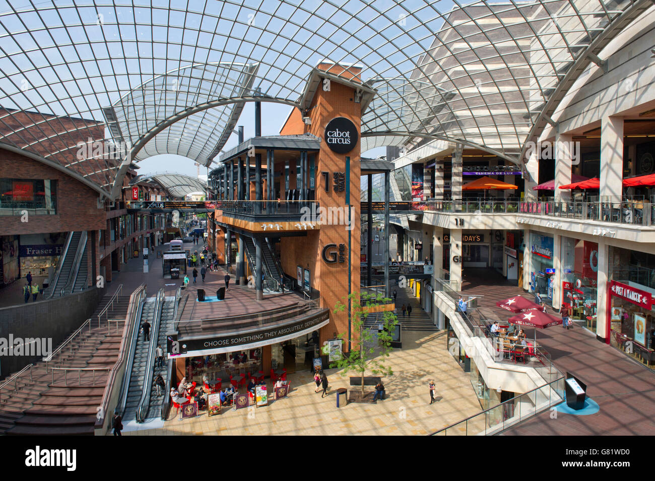 ,Cabot Circus Bristol un shopping mall dans le quartier de Broadmead. Un britannique Banque D'Images