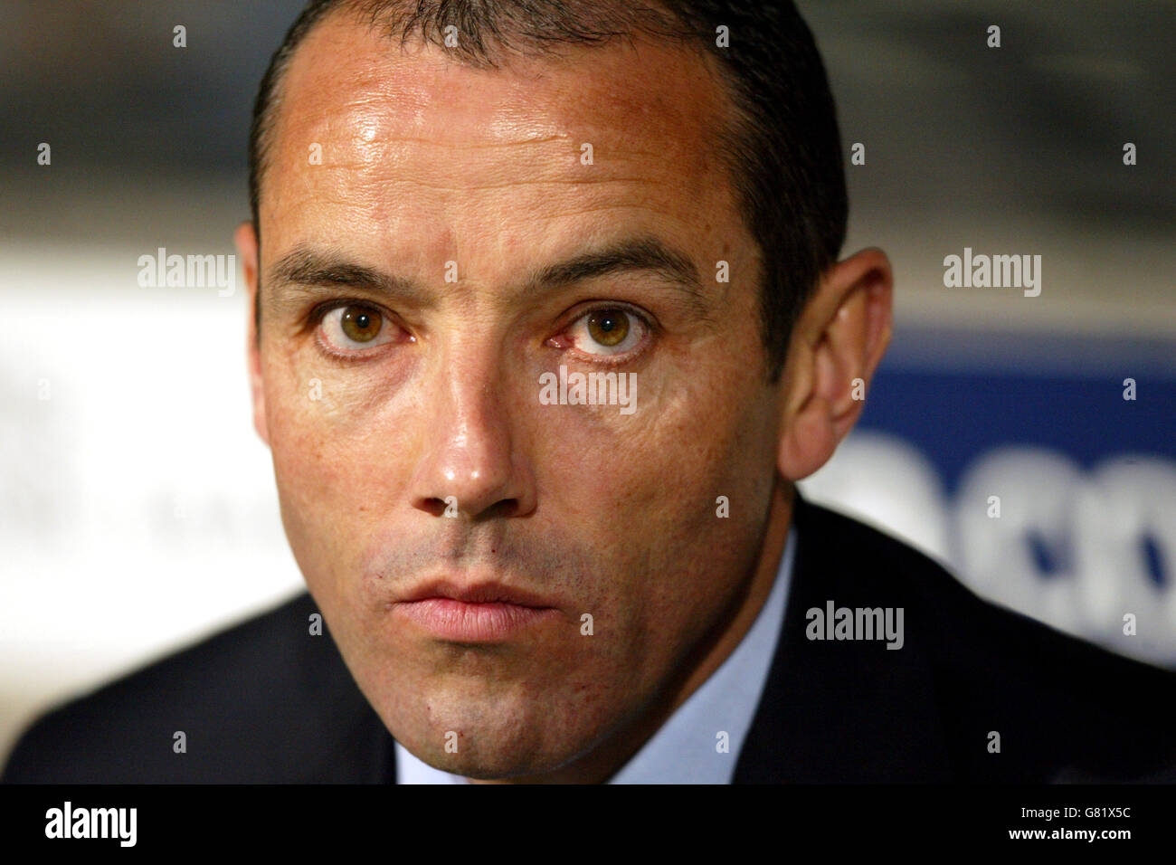 Football - UEFA Champions League - quart de finale - première étape - Olympique Lyonnais / PSV Eindhoven - Stade Municipal de Gerland. Paul le Guen, entraîneur de l'Olympique Lyonnais Banque D'Images