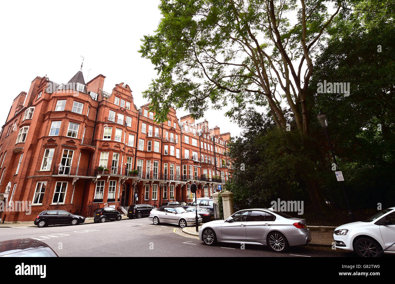 Belgravia et Knightsbridge. Place Cadogan à Londres. Banque D'Images