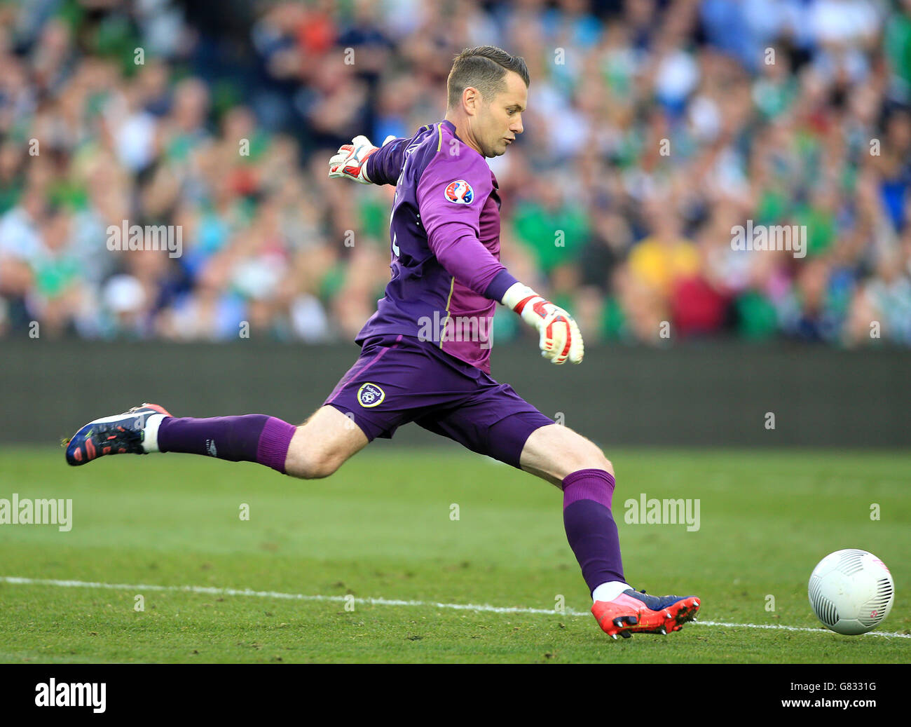 Soccer - Championnat d'Europe UEFA Qualifications - Groupe D - République d'Irlande v Ecosse - Aviva Stadium Banque D'Images
