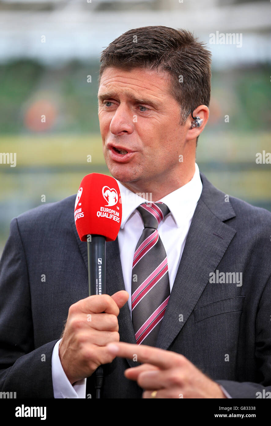 Soccer - Championnat d'Europe UEFA Qualifications - Groupe D - République d'Irlande v Ecosse - Aviva Stadium Banque D'Images