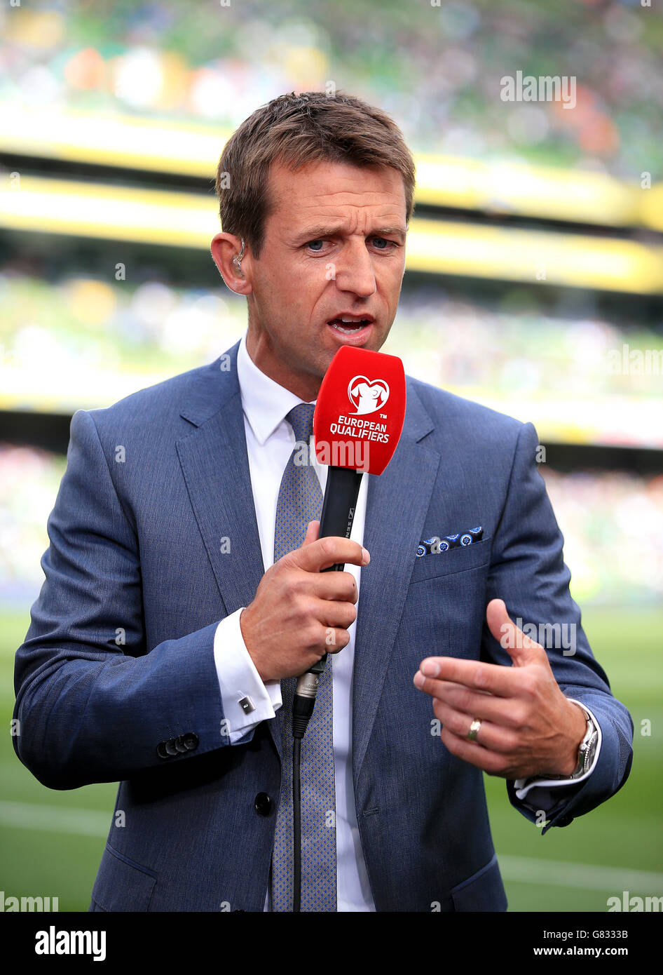 Soccer - Championnat d'Europe UEFA Qualifications - Groupe D - République d'Irlande v Ecosse - Aviva Stadium Banque D'Images