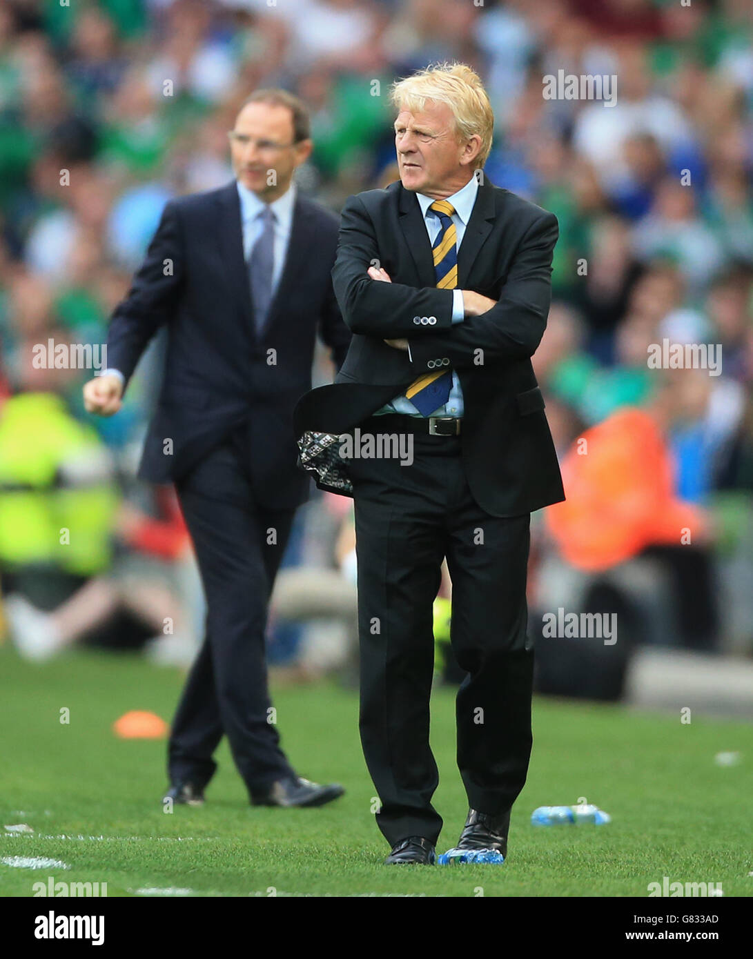Gordon Strachan, responsable écossais, lors du match de qualification au championnat d'Europe de l'UEFA au stade Aviva, à Dublin. APPUYEZ SUR ASSOCIATION photo. Date de la photo: Samedi 13 juin. Voir PA Story FOOTBALL Republic. Le crédit photo devrait se lire comme suit : Nick Potts/PA Wire. RESTRICTIONS l'utilisation est soumise à des restrictions. . Utilisation commerciale uniquement avec l'accord écrit préalable de la Scottish FA. Pour plus d'informations, appelez le +44 (0)1158 447447. Banque D'Images
