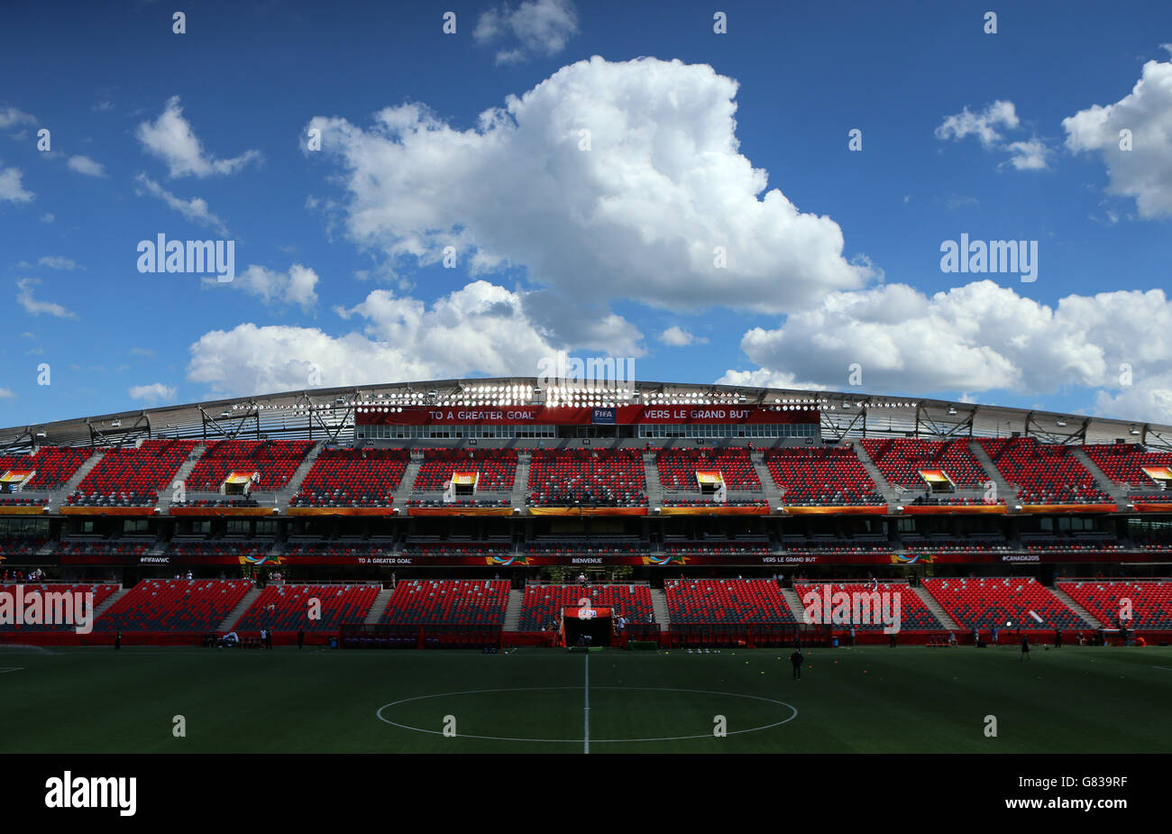 Une vue générale du stade avant le match de la coupe du monde des femmes de la FIFA, Canada 2015 Round of 16 entre la Norvège et l'Angleterre au stade Lansdowne à Ottawa, Ontario, Canada. Banque D'Images