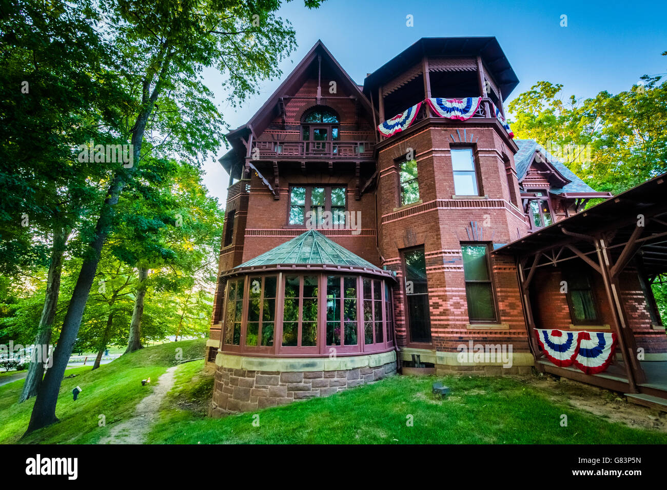 La Mark Twain House, à Hartford, Connecticut. Banque D'Images La Mark Twain House, à Hartford, Connecticut. Banque D'Images