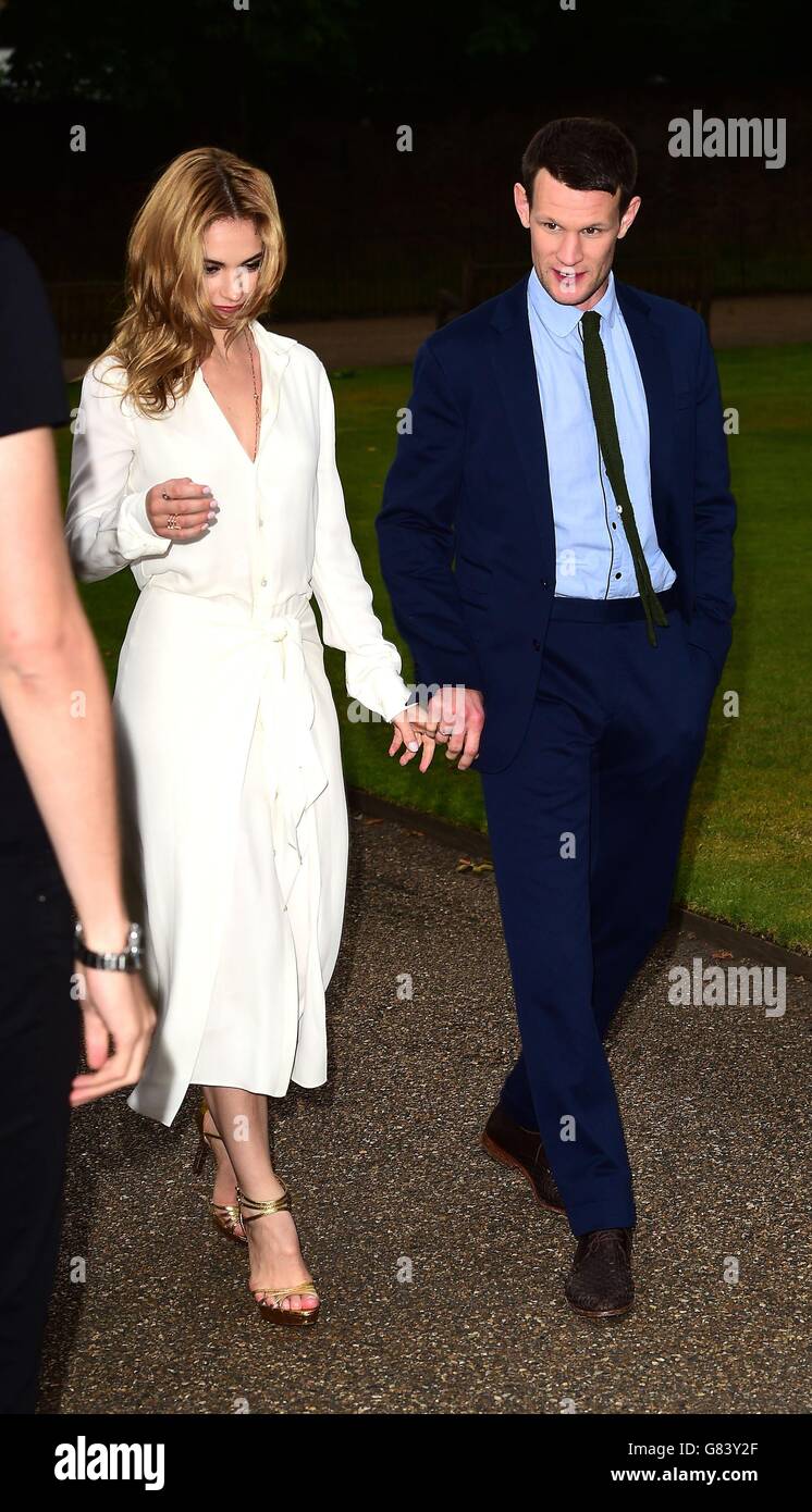 Matt Smith Et Lily James Lily James et Matt Smith assistent à une fête pré-Wimbledon organisée par  Vogue et Ralph Lauren à l'Orangerie du Palais de Kensington, Londres Photo  Stock - Alamy