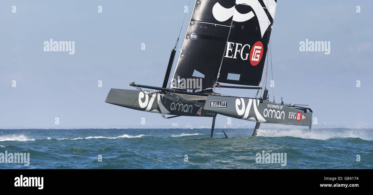 La voile - le tour de l'île - Île de Wight Banque D'Images