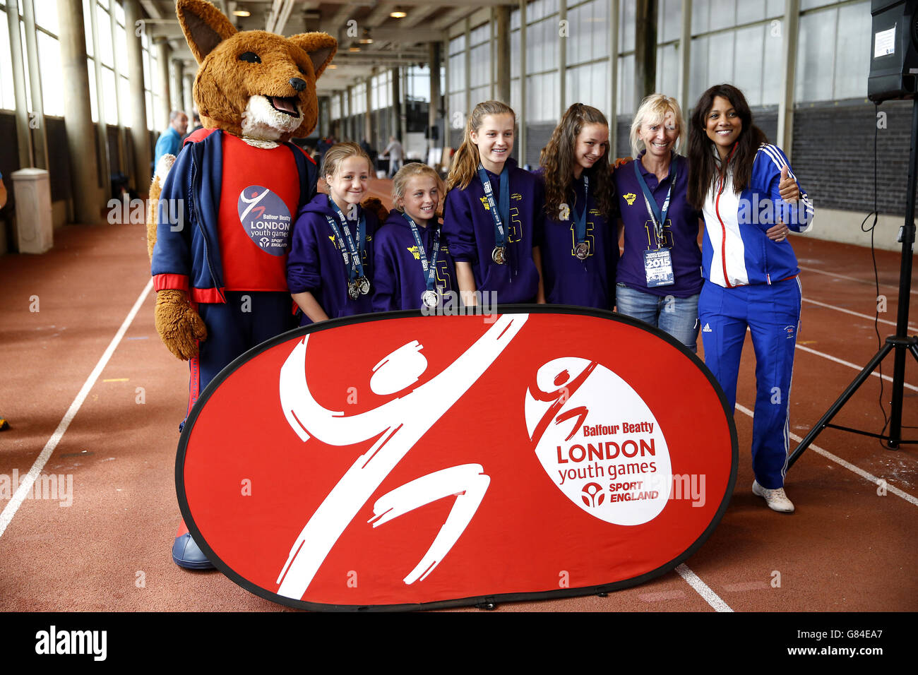 Athlétisme - Londres 2015 Jeux Jeunesse - Jour quatre - le Palais de Cristal Banque D'Images