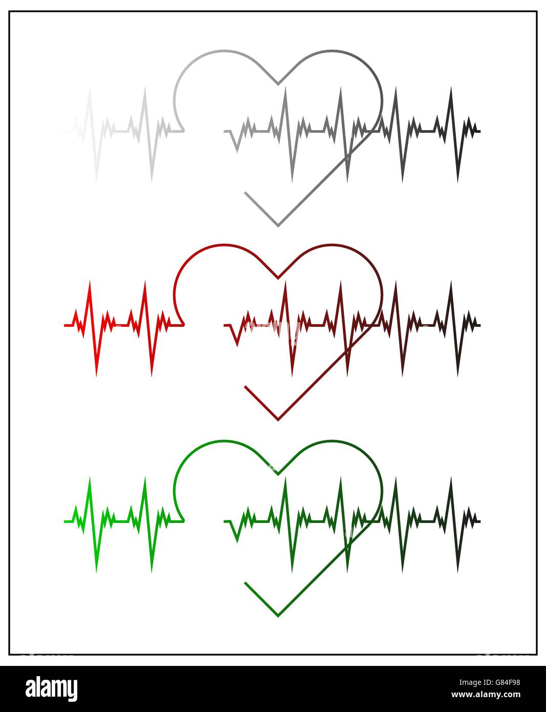 Illustration graphique de l'électrocardiographie électrocardiographe ou. Électrocardiogramme en