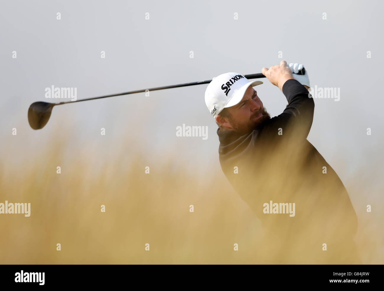 Shane Lowry d'Irlande pendant la première journée du Championnat d'Open 2015 à St Andrews, Fife. Banque D'Images