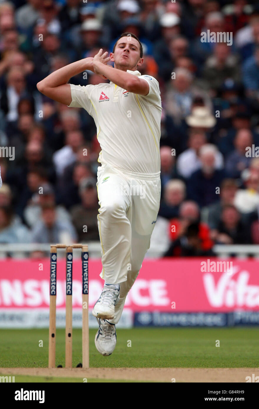 Cricket - troisième test Investec Ashes - Angleterre v Australie - première journée - Edgbaston.Josh Hazelwood en Australie pendant la première journée du troisième test Investec Ashes à Edgbaston, Birmingham. Banque D'Images