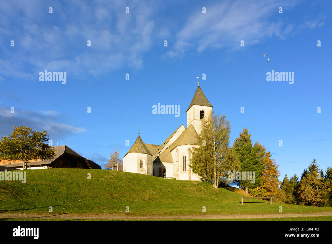 Le sommet de l'Église le Magdalensberg, Magdalensberg, Autriche, Carinthie, Styrie, Banque D'Images